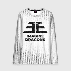 Мужской лонгслив Imagine Dragons с потертостями на светлом фоне