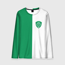 Лонгслив мужской ФК Ахмат бело-зеленая форма, цвет: 3D-принт