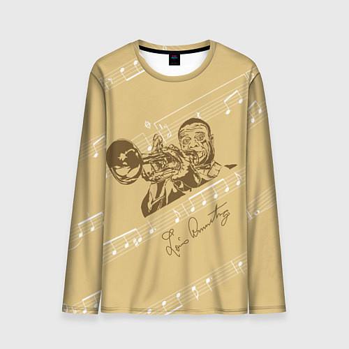 Мужской лонгслив Великий джазмен - Луис Армстронг / 3D-принт – фото 1