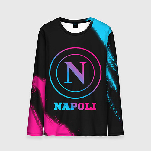 Мужской лонгслив Napoli FC Neon Gradient / 3D-принт – фото 1