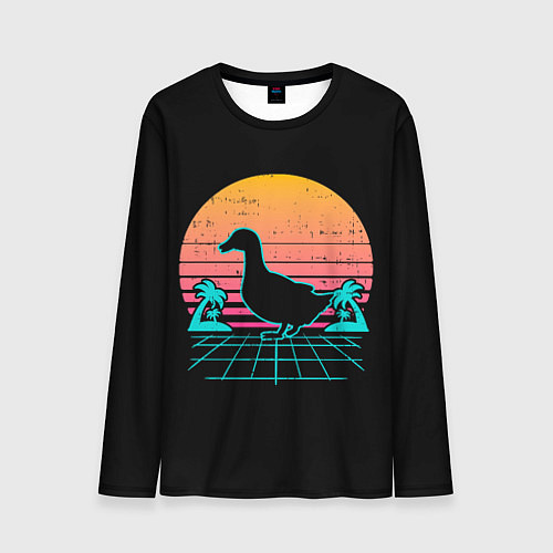 Мужской лонгслив Ретро утка / 3D-принт – фото 1