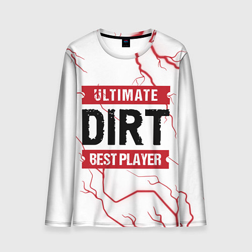 Мужской лонгслив Dirt: красные таблички Best Player и Ultimate / 3D-принт – фото 1