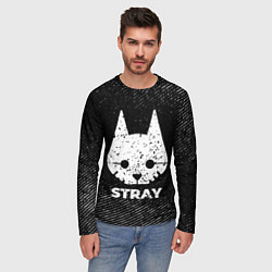 Лонгслив мужской Stray с потертостями на темном фоне, цвет: 3D-принт — фото 2