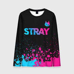 Мужской лонгслив Stray - neon gradient logo