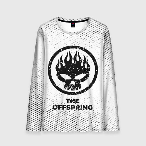 Мужской лонгслив The Offspring с потертостями на светлом фоне / 3D-принт – фото 1