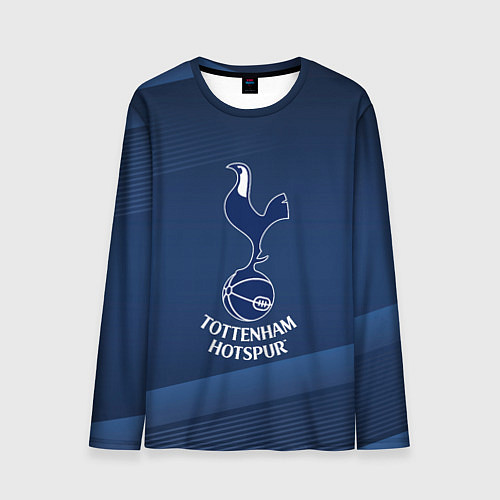 Мужской лонгслив Tottenham hotspur Синяя абстракция / 3D-принт – фото 1