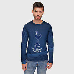 Лонгслив мужской Tottenham hotspur Синяя абстракция, цвет: 3D-принт — фото 2