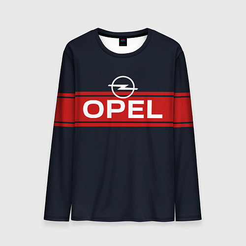 Мужской лонгслив Opel blue theme / 3D-принт – фото 1