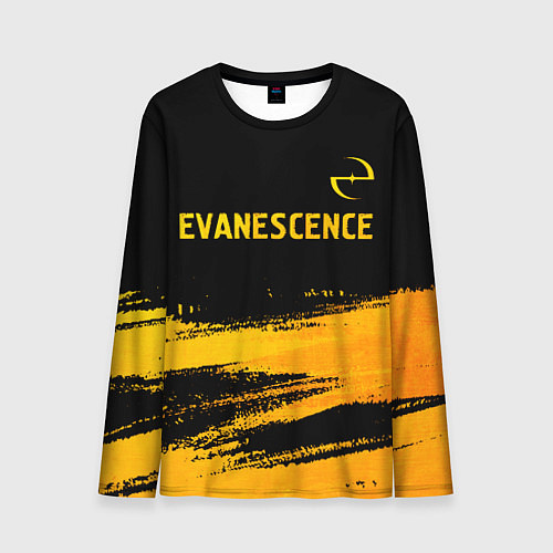 Мужской лонгслив Evanescence - gold gradient: символ сверху / 3D-принт – фото 1