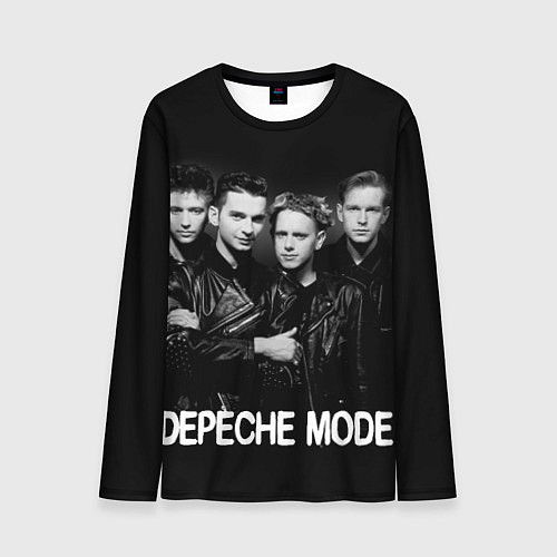 Мужской лонгслив Depeche Mode - black & white portrait / 3D-принт – фото 1