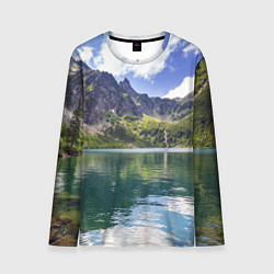 Лонгслив мужской Прозрачное горное озеро, цвет: 3D-принт
