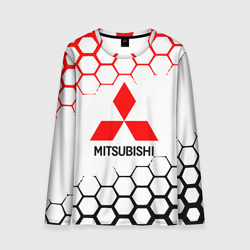 Мужской лонгслив Mitsubishi - логотип / 3D-принт – фото 1