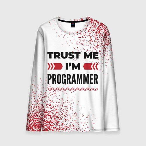 Мужской лонгслив Trust me Im programmer white / 3D-принт – фото 1