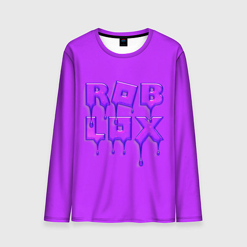 Мужской лонгслив Roblox red - Роблокс лого с подтеками / 3D-принт – фото 1