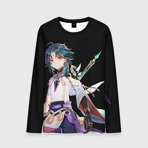 Мужской лонгслив Адепт Сяо - Минимализм / 3D-принт – фото 1