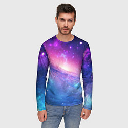 Лонгслив мужской Космическая воронка, цвет: 3D-принт — фото 2