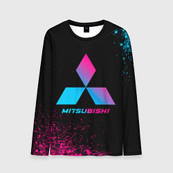 Мужской лонгслив Mitsubishi - neon gradient