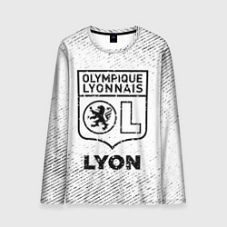 Лонгслив мужской Lyon с потертостями на светлом фоне, цвет: 3D-принт
