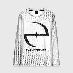 Мужской лонгслив Evanescence с потертостями на светлом фоне