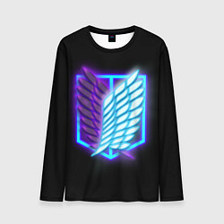 Мужской лонгслив Attack on Titan neon logo