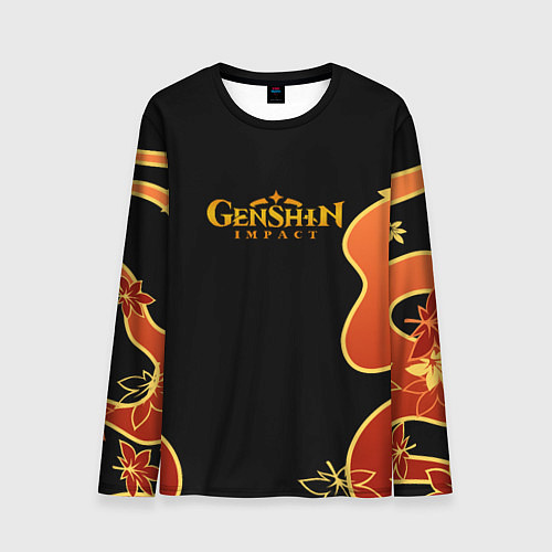 Мужской лонгслив Кимоно Кадзухи - осенняя листва / 3D-принт – фото 1