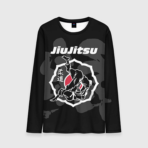 Мужской лонгслив Jiu-jitsu throw logo / 3D-принт – фото 1
