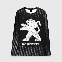 Мужской лонгслив Peugeot с потертостями на темном фоне
