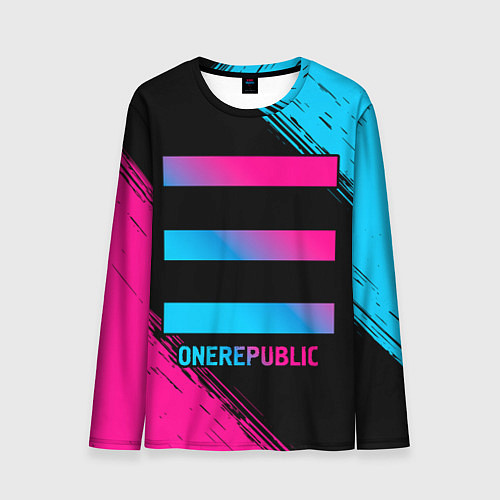 Мужской лонгслив OneRepublic - neon gradient / 3D-принт – фото 1
