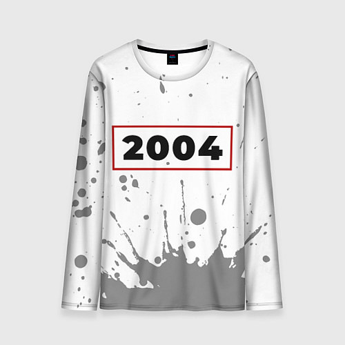 Мужской лонгслив 2004 - в красной рамке на светлом / 3D-принт – фото 1