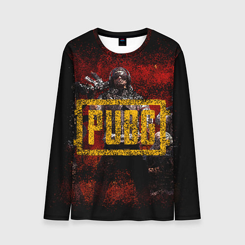 Мужской лонгслив PUBG red theme / 3D-принт – фото 1