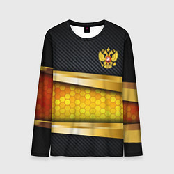 Мужской лонгслив Black & gold - герб России
