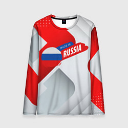 Мужской лонгслив Welcome to Russia red & white