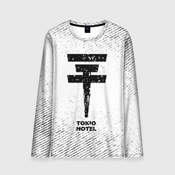 Лонгслив мужской Tokio Hotel с потертостями на светлом фоне, цвет: 3D-принт