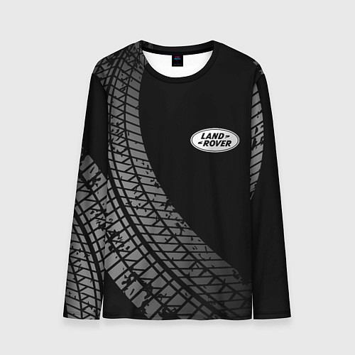 Мужской лонгслив Land Rover tire tracks / 3D-принт – фото 1