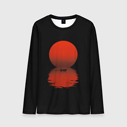 Лонгслив мужской Закат красного солнца, цвет: 3D-принт