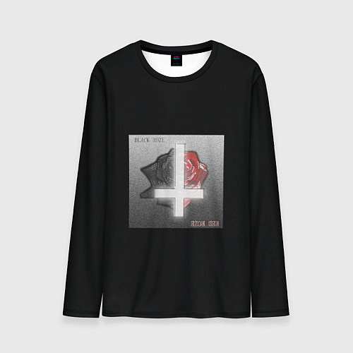 Мужской лонгслив Pyrokinesis - Black Roze x Red Roze / 3D-принт – фото 1