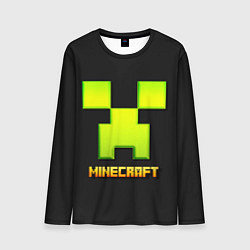 Мужской лонгслив Minecraft: neon logo