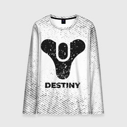 Мужской лонгслив Destiny с потертостями на светлом фоне