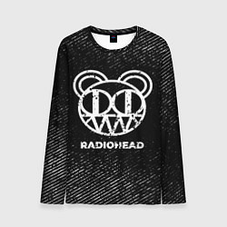 Лонгслив мужской Radiohead с потертостями на темном фоне, цвет: 3D-принт
