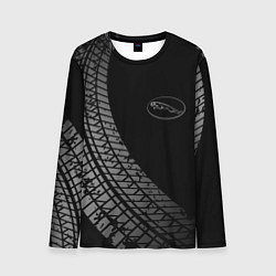 Лонгслив мужской Jaguar tire tracks, цвет: 3D-принт