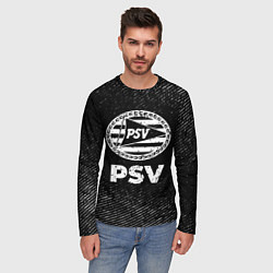 Лонгслив мужской PSV с потертостями на темном фоне, цвет: 3D-принт — фото 2