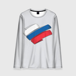 Лонгслив мужской Триколор - ленточки, цвет: 3D-принт
