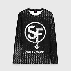 Мужской лонгслив Sally Face с потертостями на темном фоне