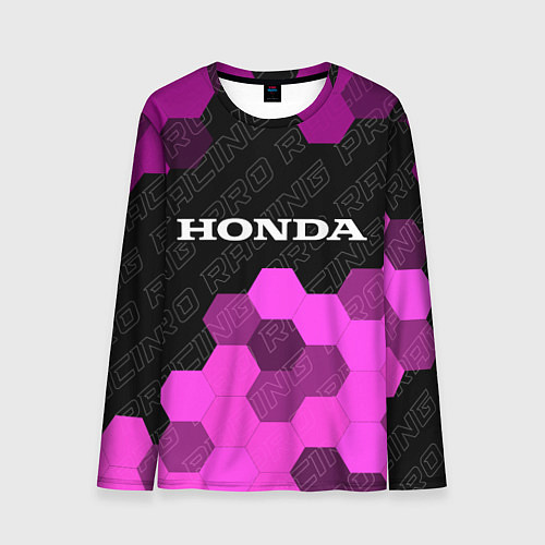 Мужской лонгслив Honda pro racing: символ сверху / 3D-принт – фото 1