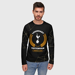 Лонгслив мужской Лого Tottenham и надпись legendary football club н, цвет: 3D-принт — фото 2