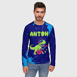 Лонгслив мужской Антон рокозавр, цвет: 3D-принт — фото 2