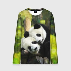 Лонгслив мужской Влюблённые панды, цвет: 3D-принт