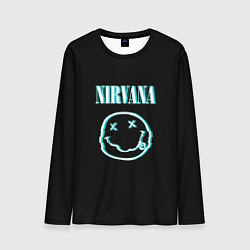 Лонгслив мужской Nirvana неон, цвет: 3D-принт
