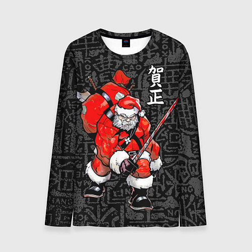 Мужской лонгслив Santa Claus Samurai / 3D-принт – фото 1