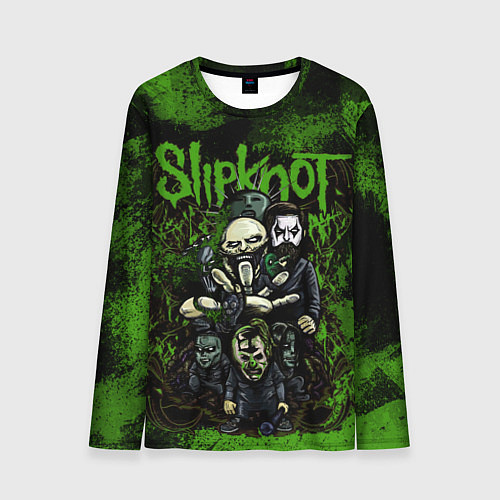 Мужской лонгслив Slipknot green art / 3D-принт – фото 1